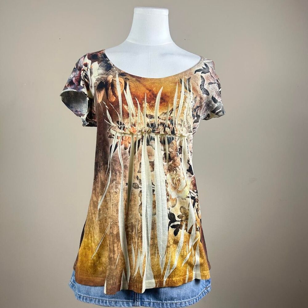 Bleu Y2K All Over Rhinestone Tee - Picture 1 of 4